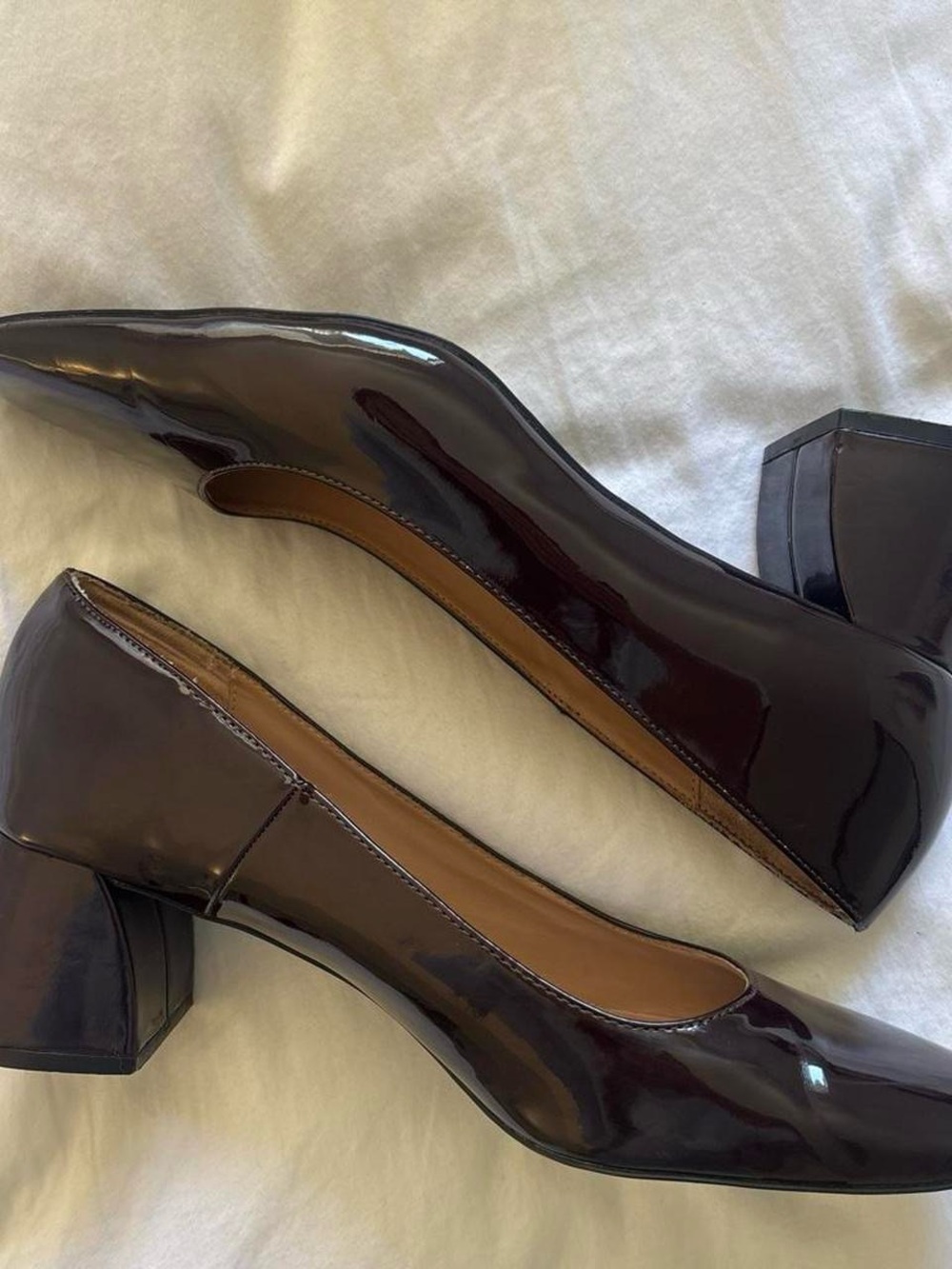 Zara Patent Leather Block Heels